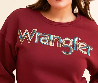 
                  
                    112356690- WOMENS WRANGLER CROCHET PRINT LOGO PULLOVER SWEATSHIRT
                  
                