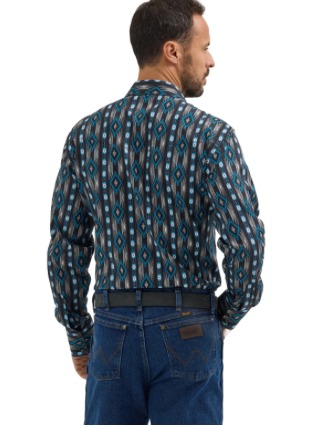 
                  
                    112355377-Wrangler Men's Checotah Aztec Black/Blue Western Shirt
                  
                