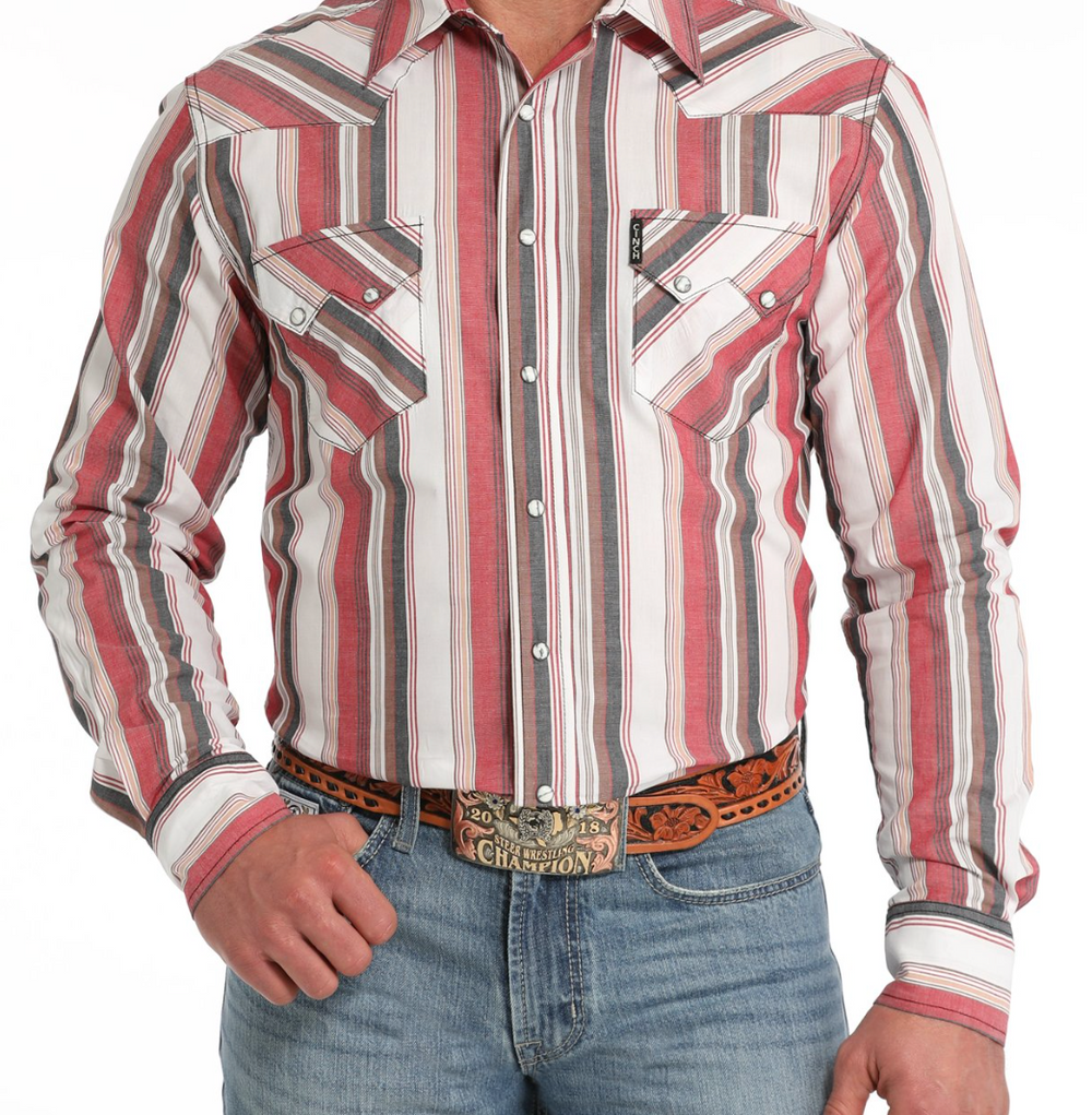 MTW1301079-Cinch Men's Modern Fit LS Snap Shirt