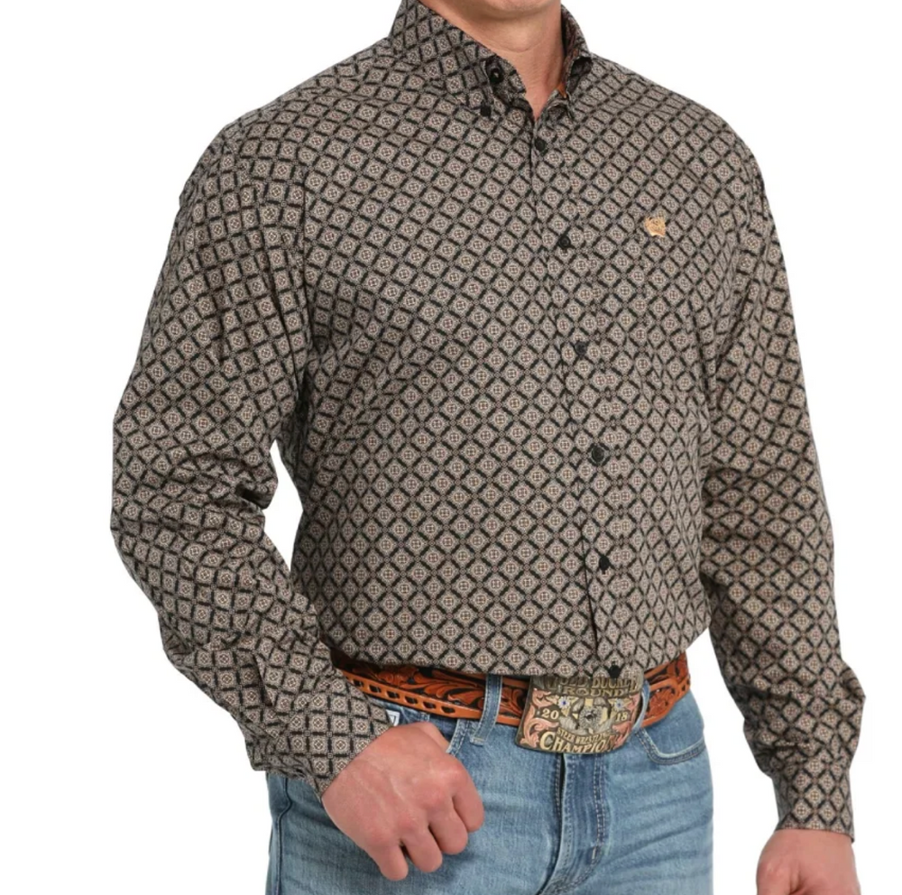 
                  
                    MTW1105836-Cinch Men's Medallion Print LS- Black
                  
                