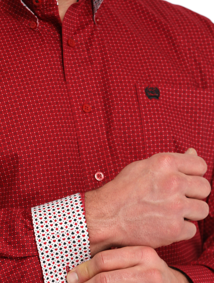 
                  
                    MTW1105841- Cinch Men's Geometric Print- Red
                  
                