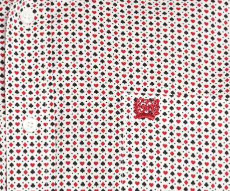 
                  
                    MTW1105839-CINCH WHITE PLAYING CARD PRINT - MENS SHIRT
                  
                