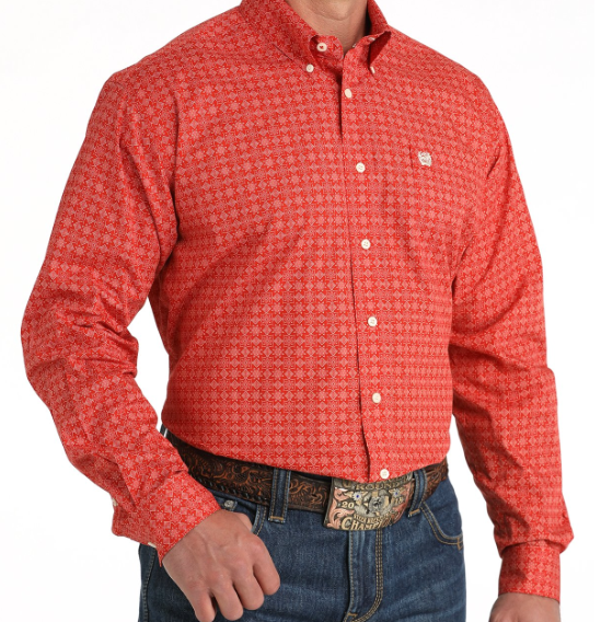 
                  
                    MTW1105803-Cinch Men's Geometric Print-Red
                  
                