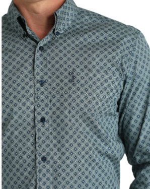 
                  
                    MTW1347112-Cinch Men's Modern Fit Geometric Print-Navy
                  
                