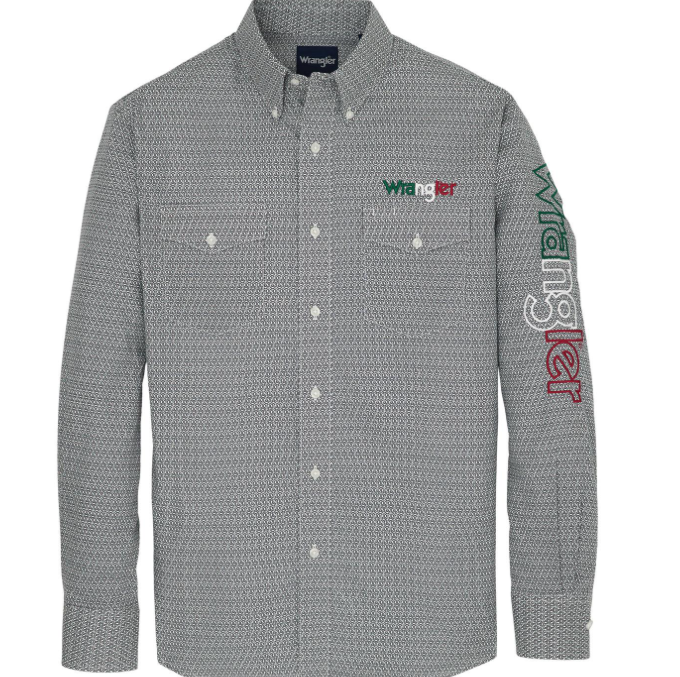 Wrangler® Logo Long Sleeve Shirt - Classic Fit Buttons