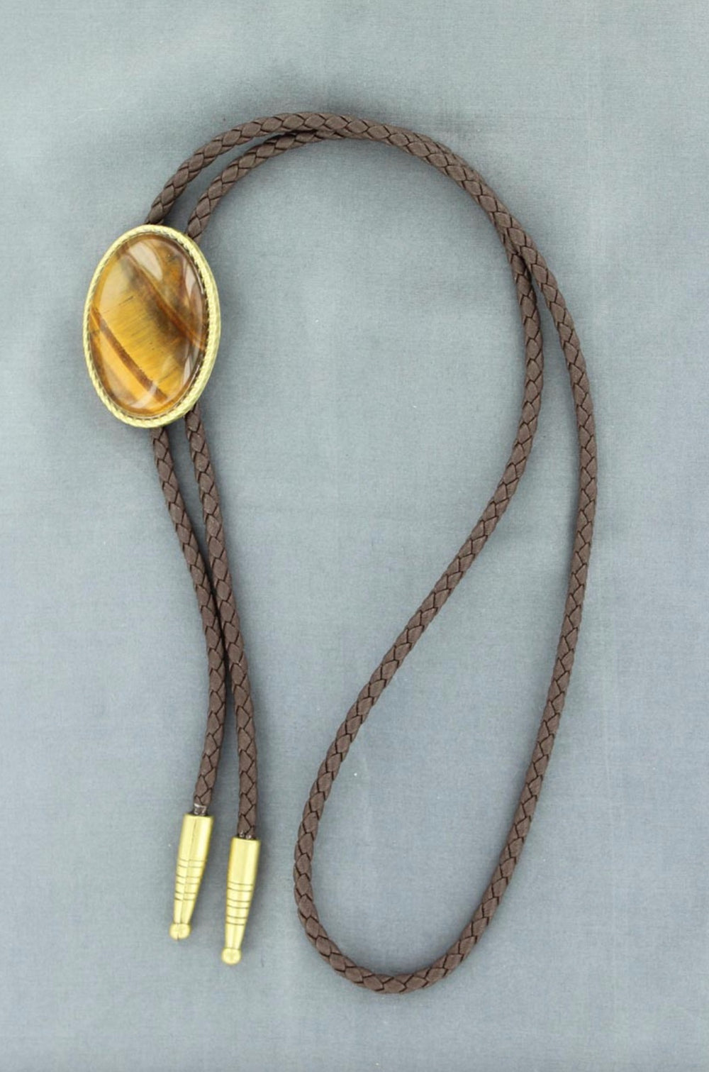 22840 - M&F Western Men's Tiger Eye Bolo Tie