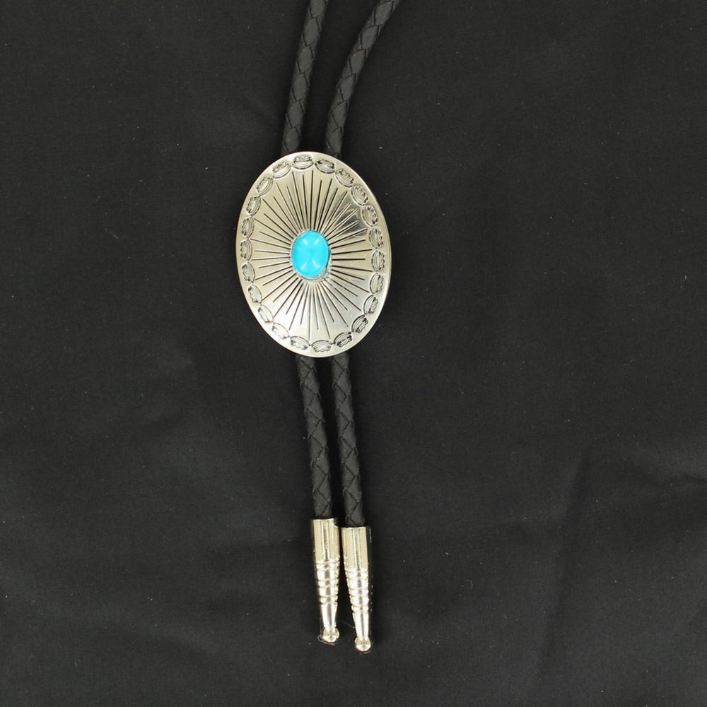 22864 - M&F Western Men's Turquoise Stone Bolo Tie