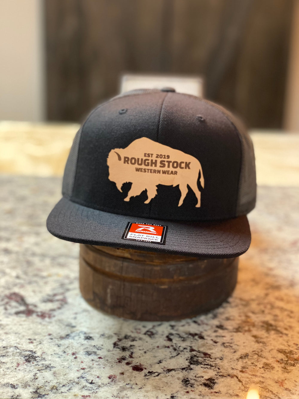 Rough Stock Western - Buffalo Patch Cap - Black