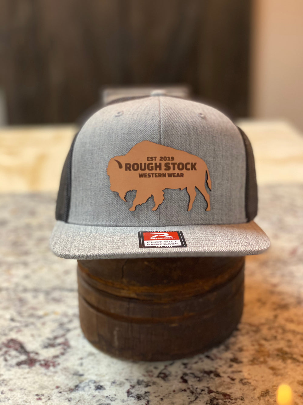Rough Stock Western - Buffalo Patch Cap - Grey