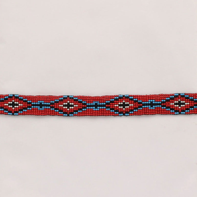 0272704 - Twister Hatband Beaded Stretch - Red