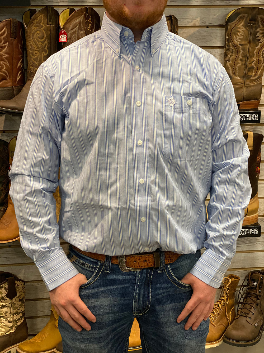 112314980 - Wrangler Men's George Strait Long Sleeve Button-Up Shirt