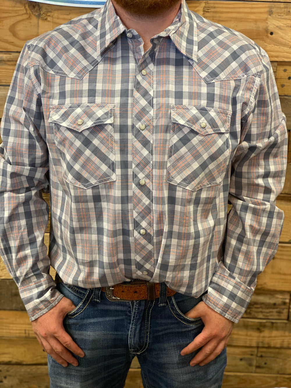 112317143- Wrangler Men's 20X Long Sleeve Snap Shirt