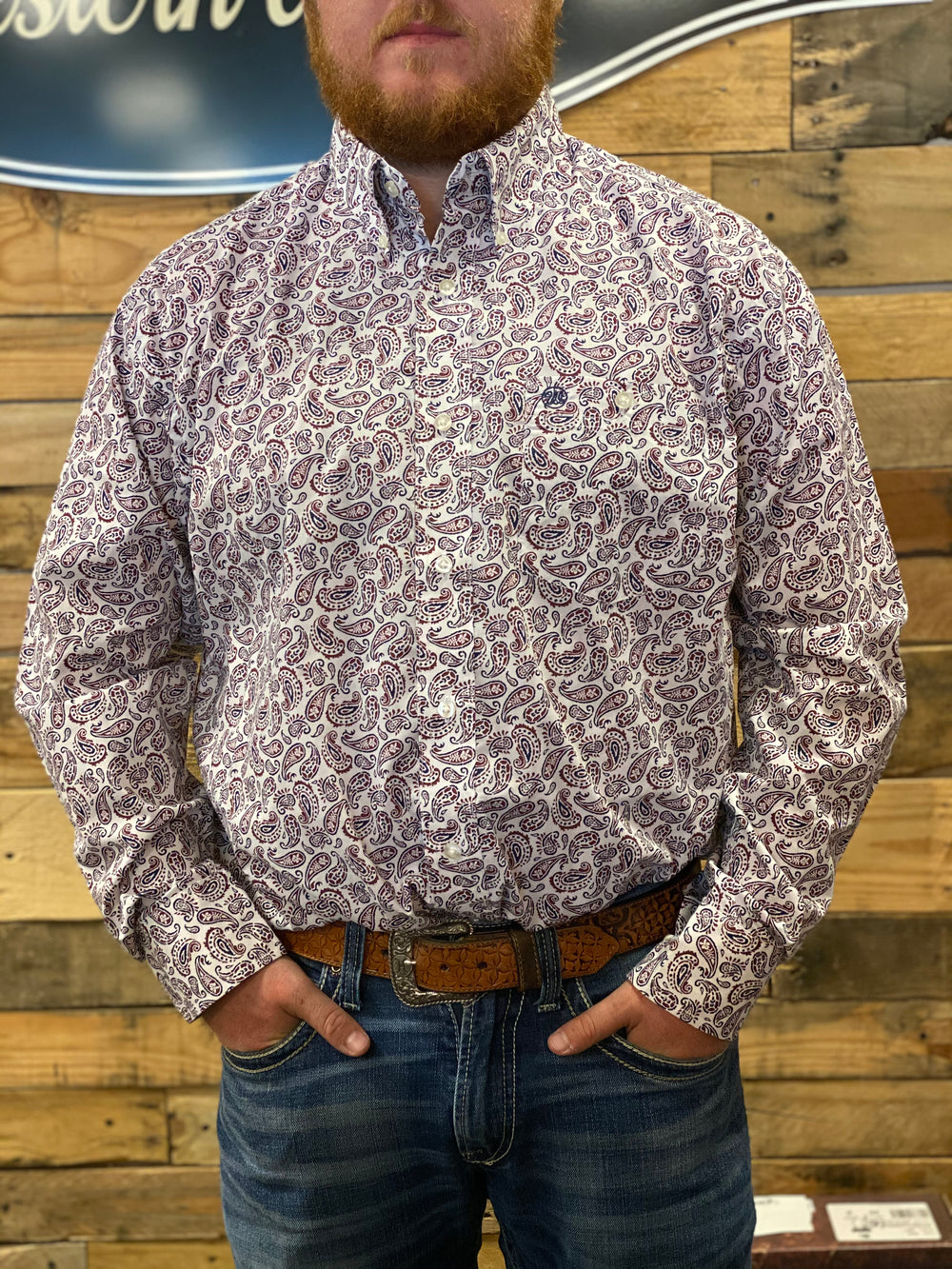 112317052 - Wrangler Men's Button-Up Shirt