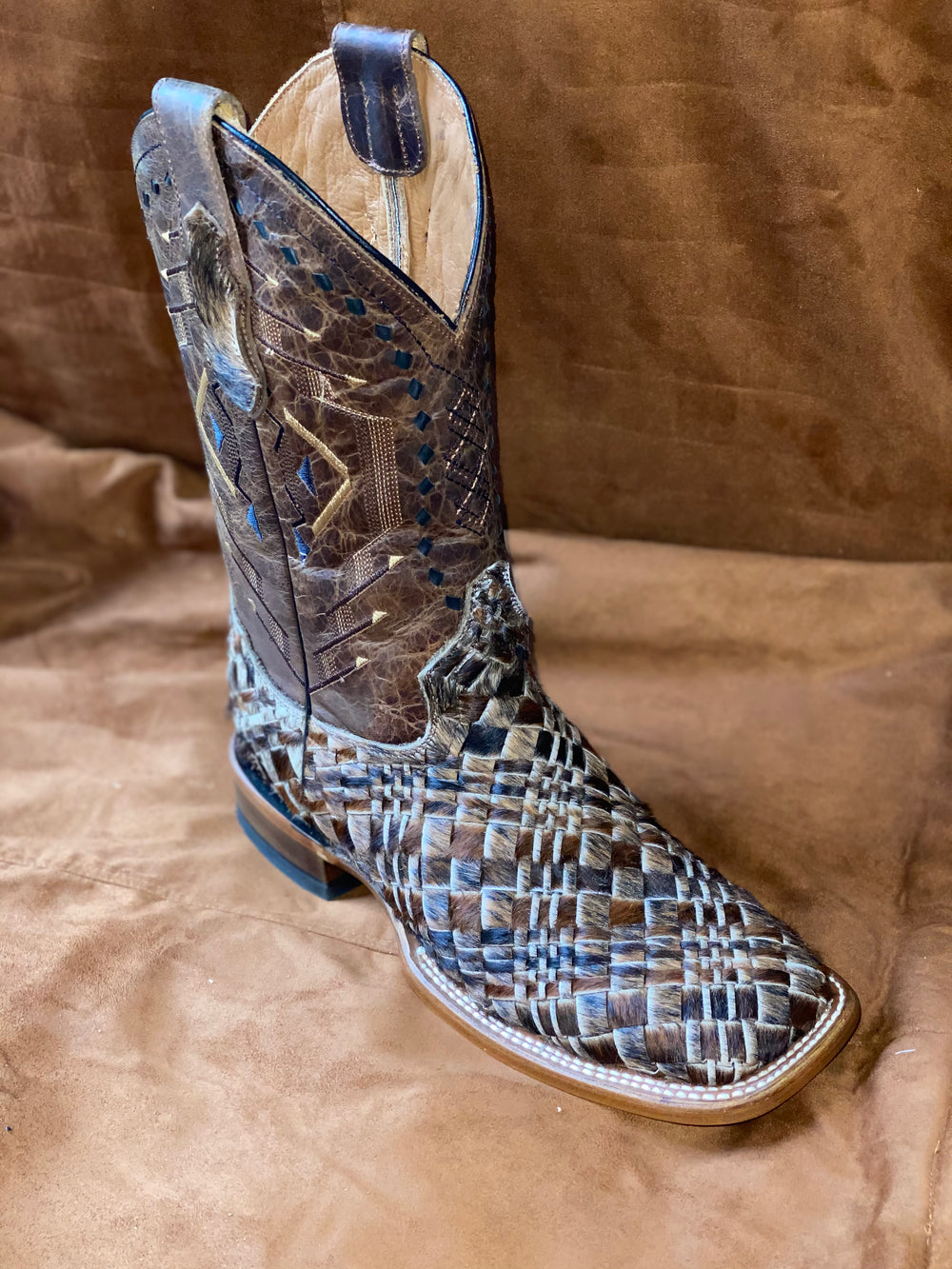 THR9898 - Los Texanos Boots - Cowhide Patchwork