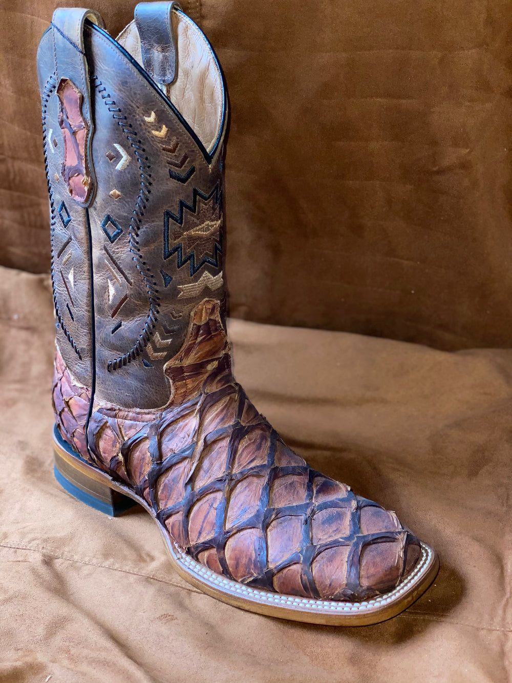 THR5040- Los Texanos Boots - Brown Big Bass