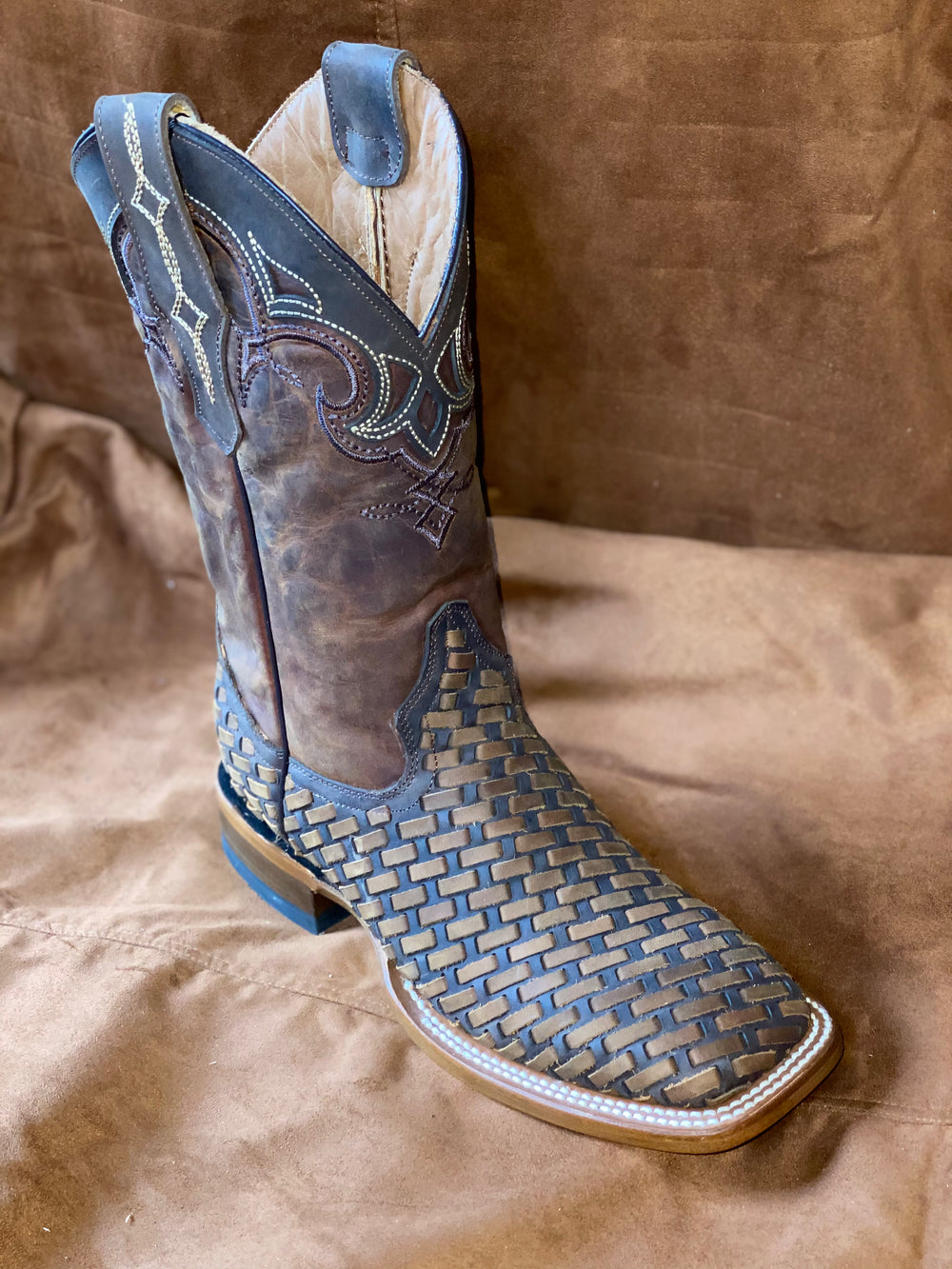 THR9090- Los Texanos Boots - Patched Brick