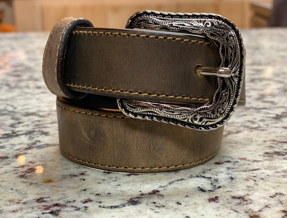 B1033 - Rockin Leather - Distressed Chocolate Brown - Kids Belt