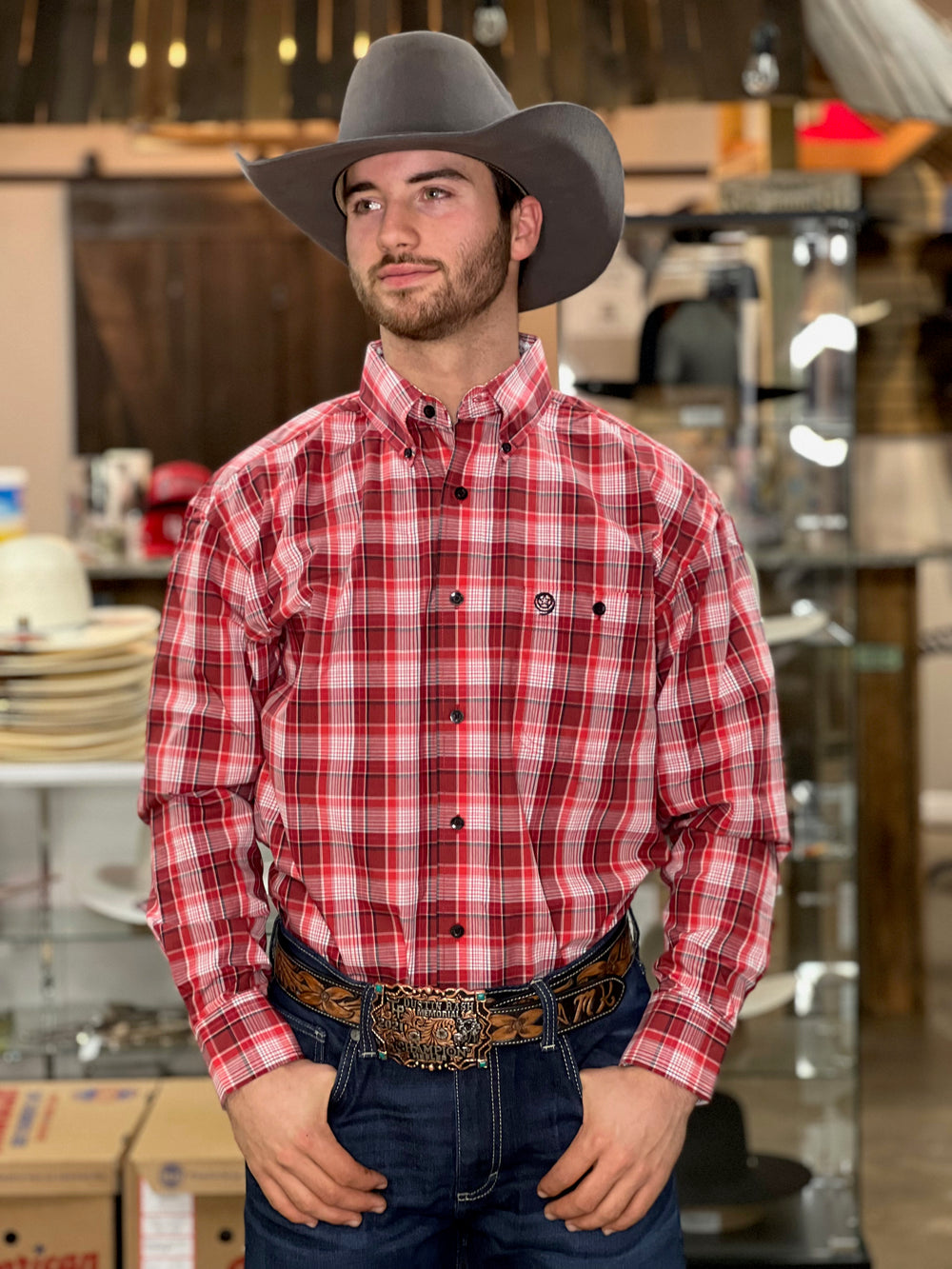 MGSR934 Wrangler Men's George Strait Long Sleeve Button Shirt