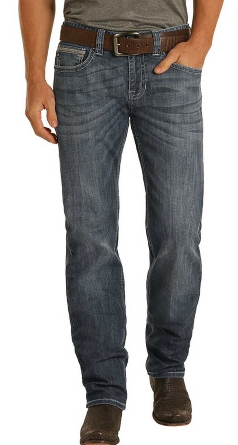 MSP1756 - Rock&Roll Denim Men's Regular Fit Stretch Stackable Bootcut Jean
