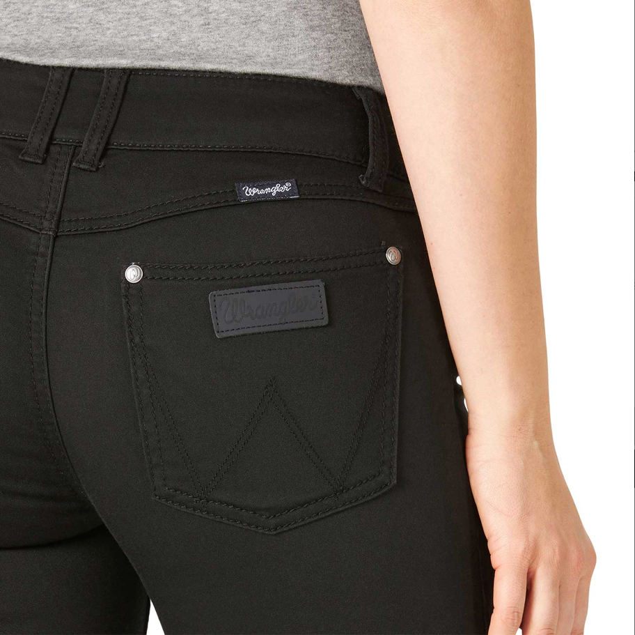 
                  
                    09MWFXB - Wrangler Women's Retro Mae Mid Rise Flare Leg Jeans - Black Wash
                  
                