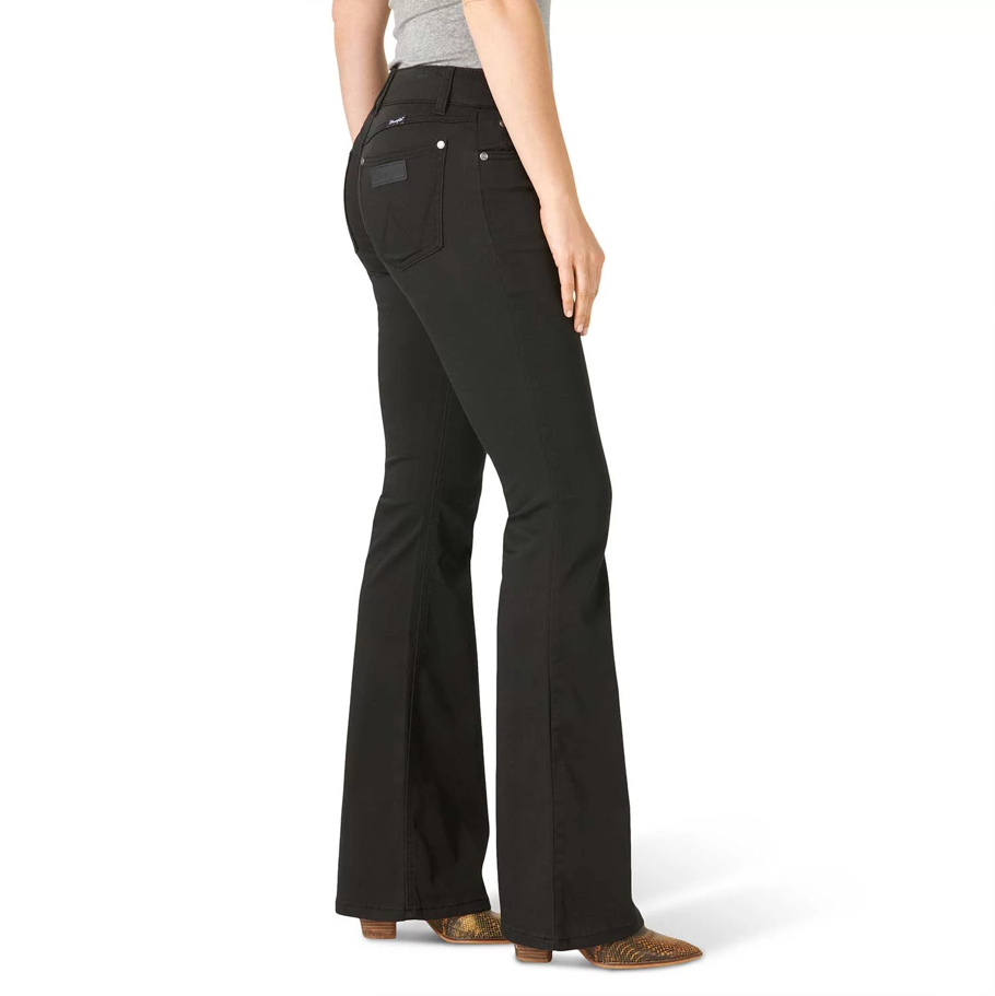 
                  
                    09MWFXB - Wrangler Women's Retro Mae Mid Rise Flare Leg Jeans - Black Wash
                  
                