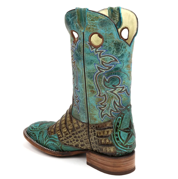 
                  
                    1191 - Rockin Leather Men's Gator Print with Overlay Western Boot
                  
                