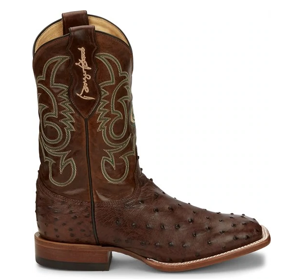 GS5700 - Justin Men's Poteet Full Quill Ostrich Boot - Tobacco