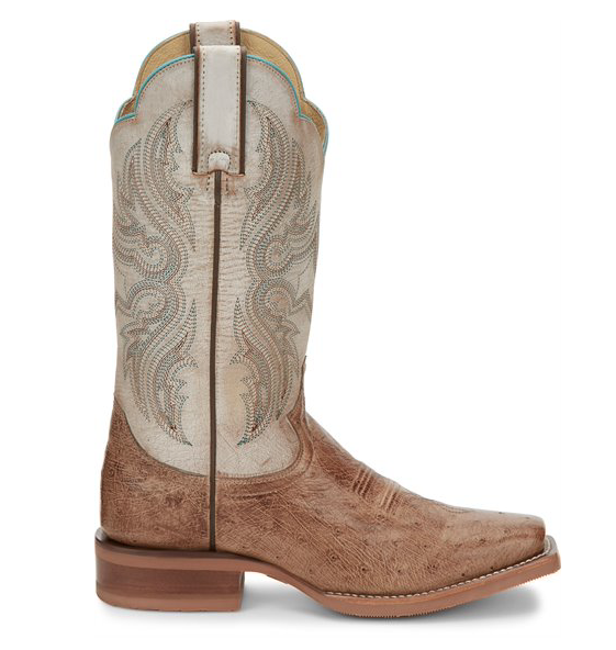 JE700 - Justin Women's Willa Boot - Tan Smooth Ostrich