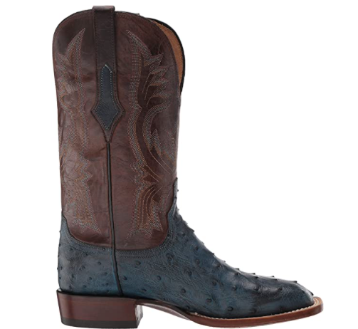 CL1117.W8 - Lucchese Men's Cliff Boot - Navy Full Quill Ostrich