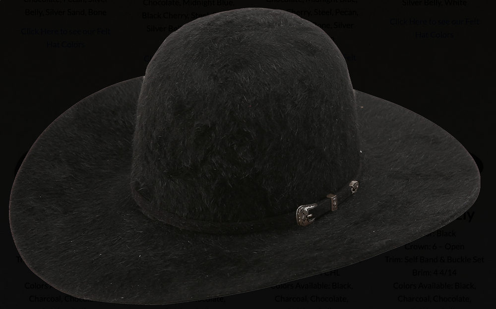 American Hat Company - Open Crown - 20X Grizzly Black