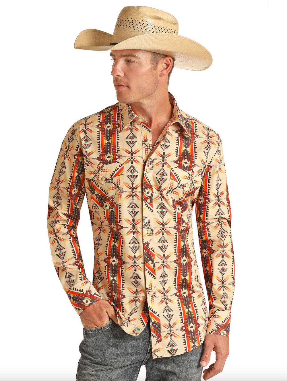 B2S3304 - Rock&Roll Denim Men's Pearl Snap Shirt