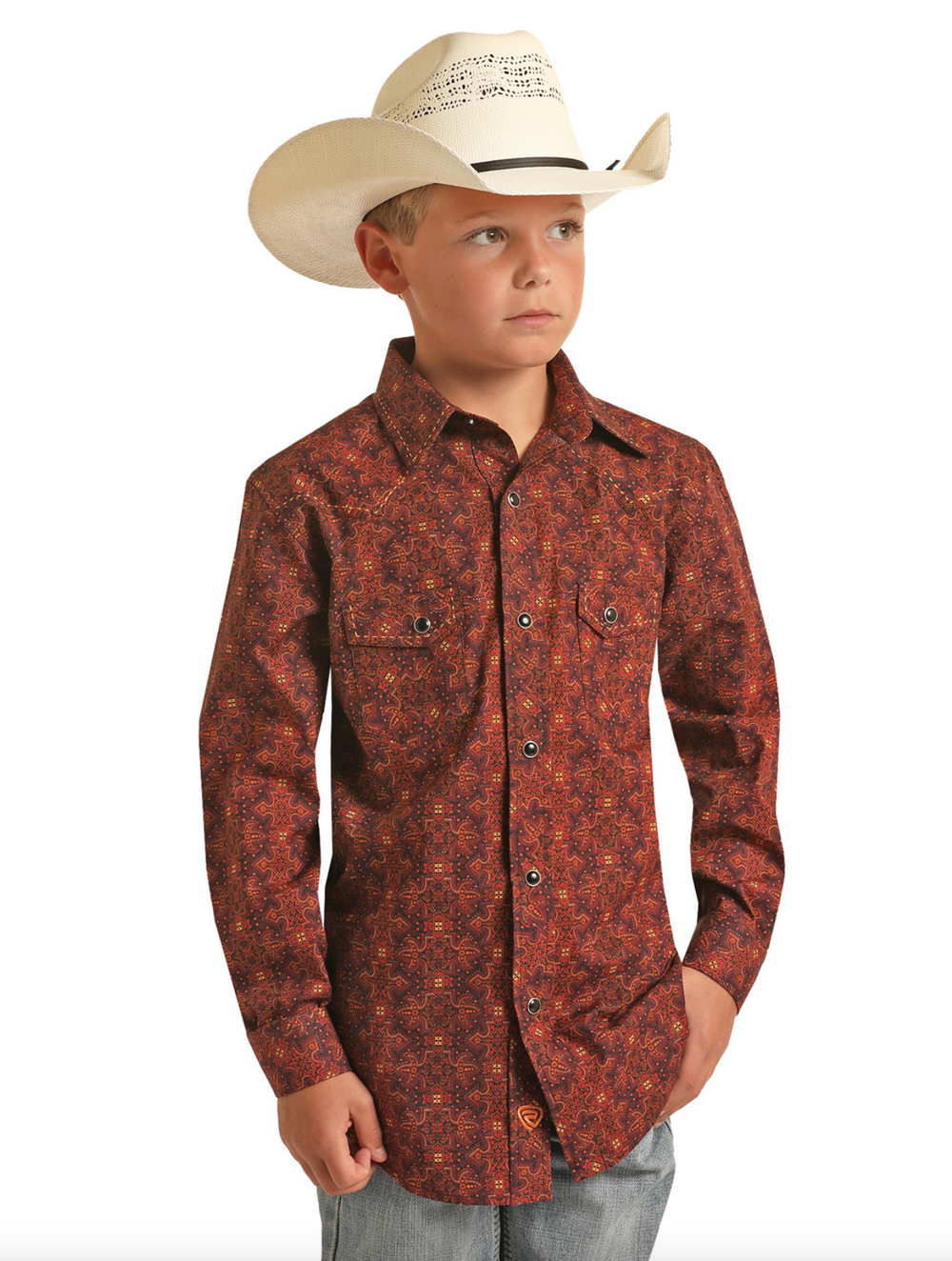 B8S3303 - Rock&Roll Denim Boy's Pearl Snap Shirt