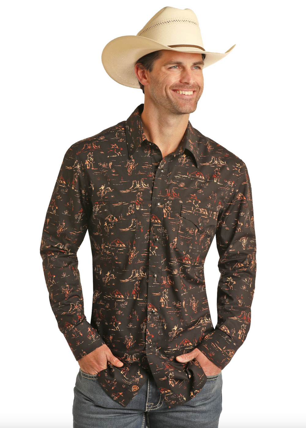 B2S3305 - Rock&Roll Denim Men's Pearl Snap Shirt