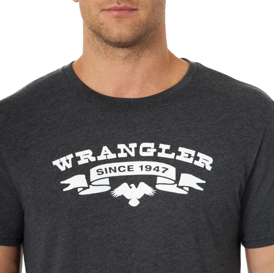 
                  
                    10MQ6212X - Wrangler Men's Western T-Shirt - Caviar Heather
                  
                