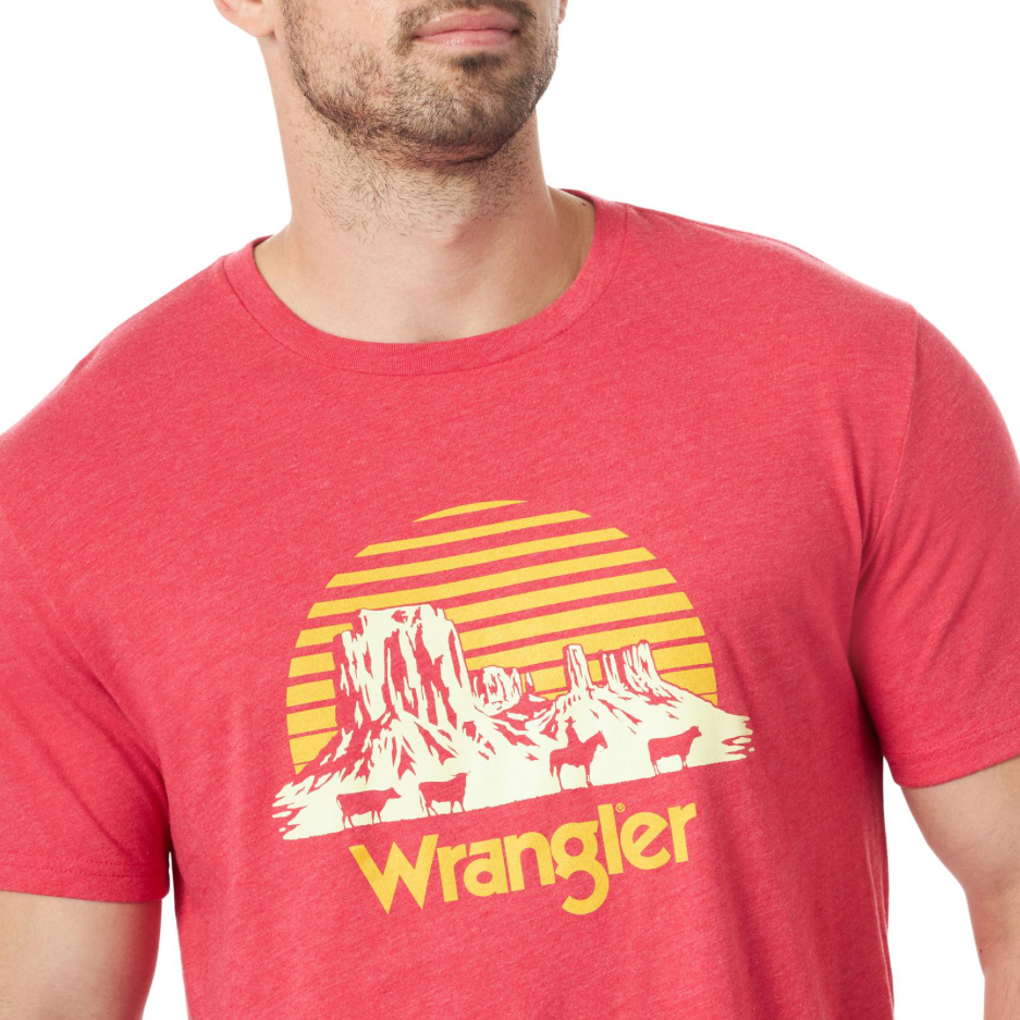
                  
                    10MQ6208R - Wrangler Men's Western T-Shirt - Red Heather
                  
                