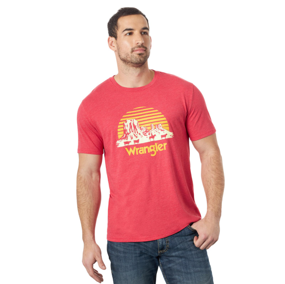
                  
                    10MQ6208R - Wrangler Men's Western T-Shirt - Red Heather
                  
                