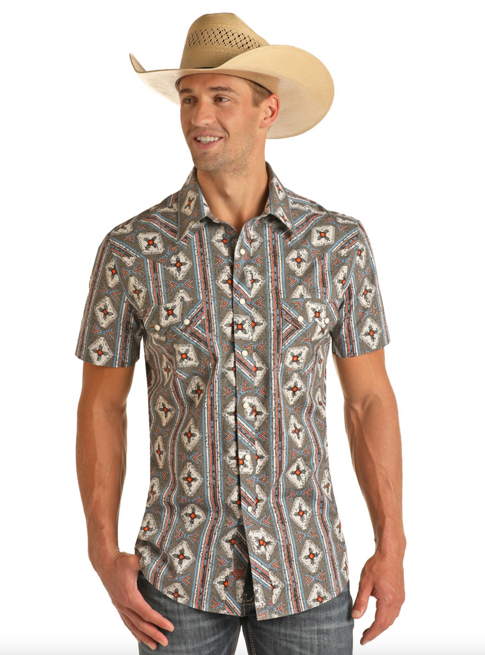 B1S3312 - Rock&Roll Denim Men's Pearl Snap Shirt