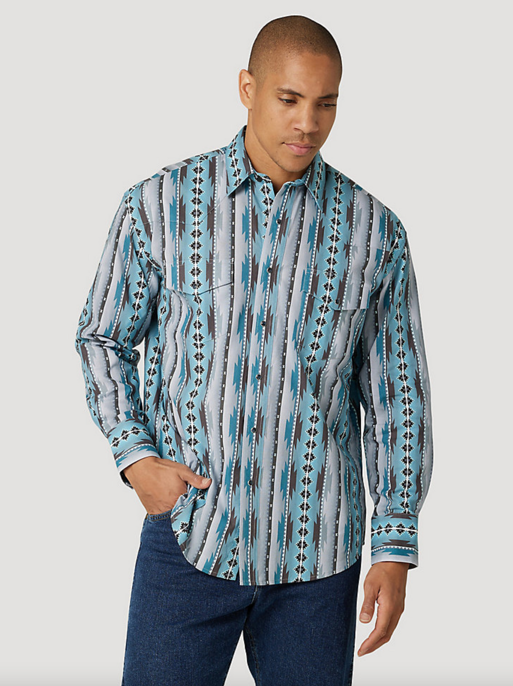 MC1291M - Wrangler Men's Checotah® Pearl Snap Shirt