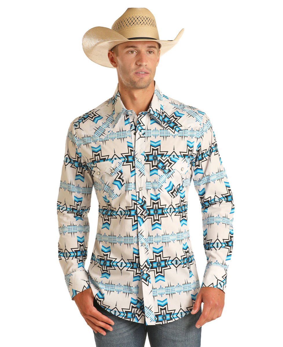 B2S2035 - Rock&Roll Denim Men's Pearl Snap Shirt