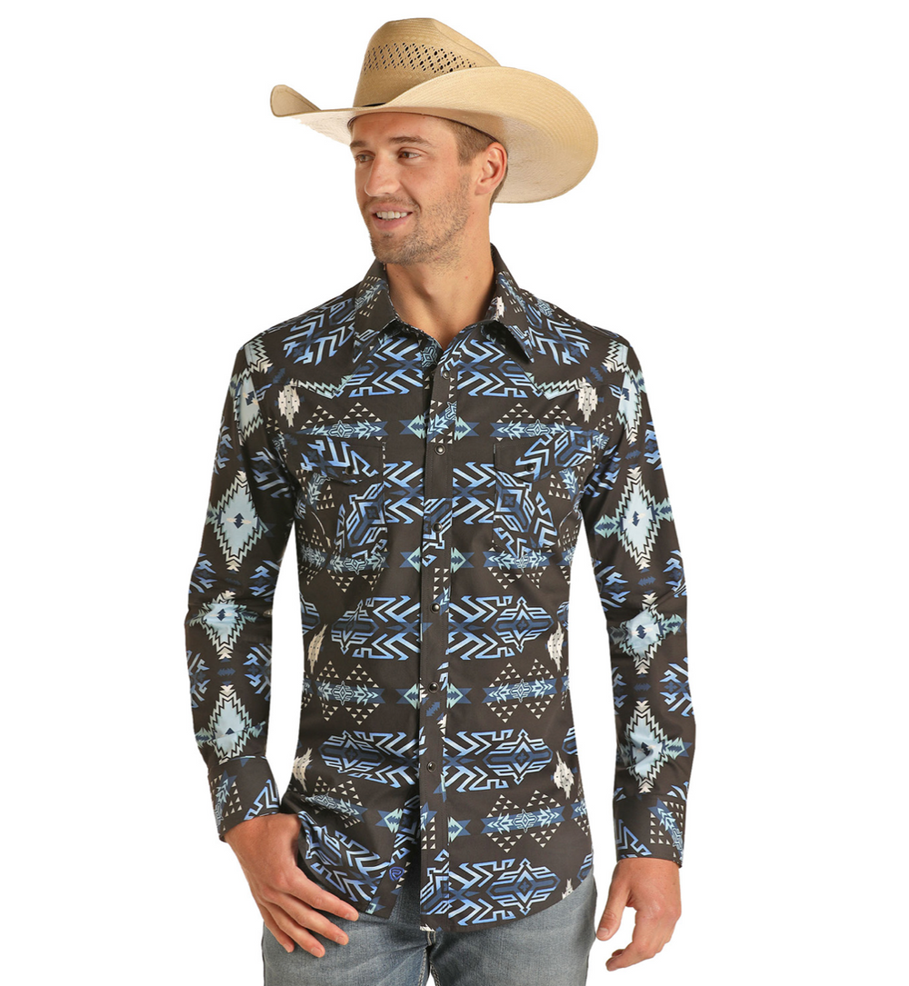 B2S3315 - Rock&Roll Denim Men's Pearl Snap Shirt