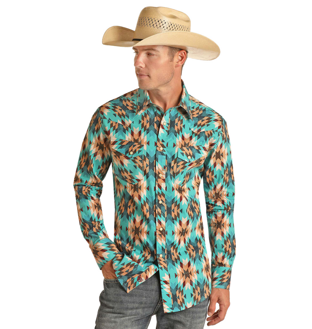 B2S3320 - Rock&Roll Denim Men's Pearl Snap Shirt