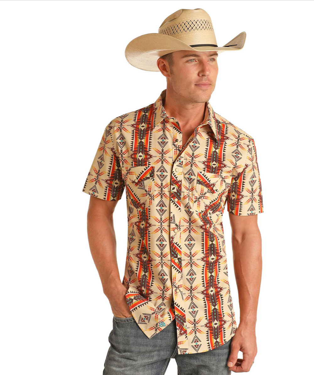 B1S3304 -Rock&Roll Denim Men's Pearl Snap Shirt