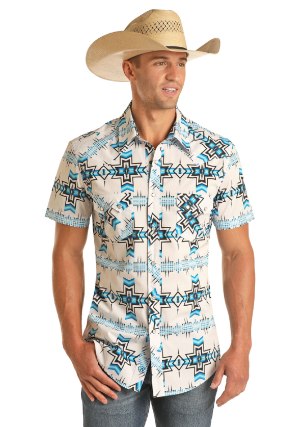 B1S2035 -Rock&Roll Denim Men's Pearl Snap Shirt