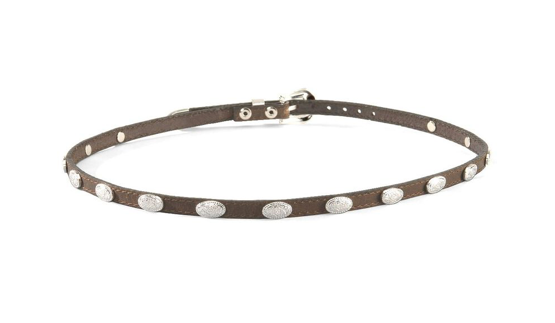 0237444 - M&F Hatband - Round Concho Brown