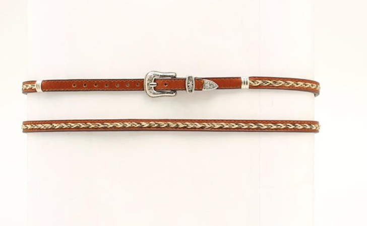 0274802 - M&F Hatband - Braided Leather Horsehair