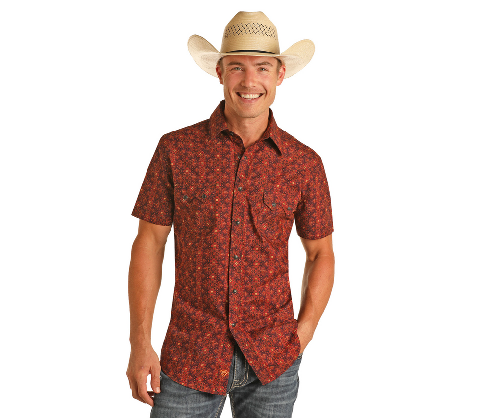 B1S3303 -  Rock&Roll Denim Men's SS Snap Shirt