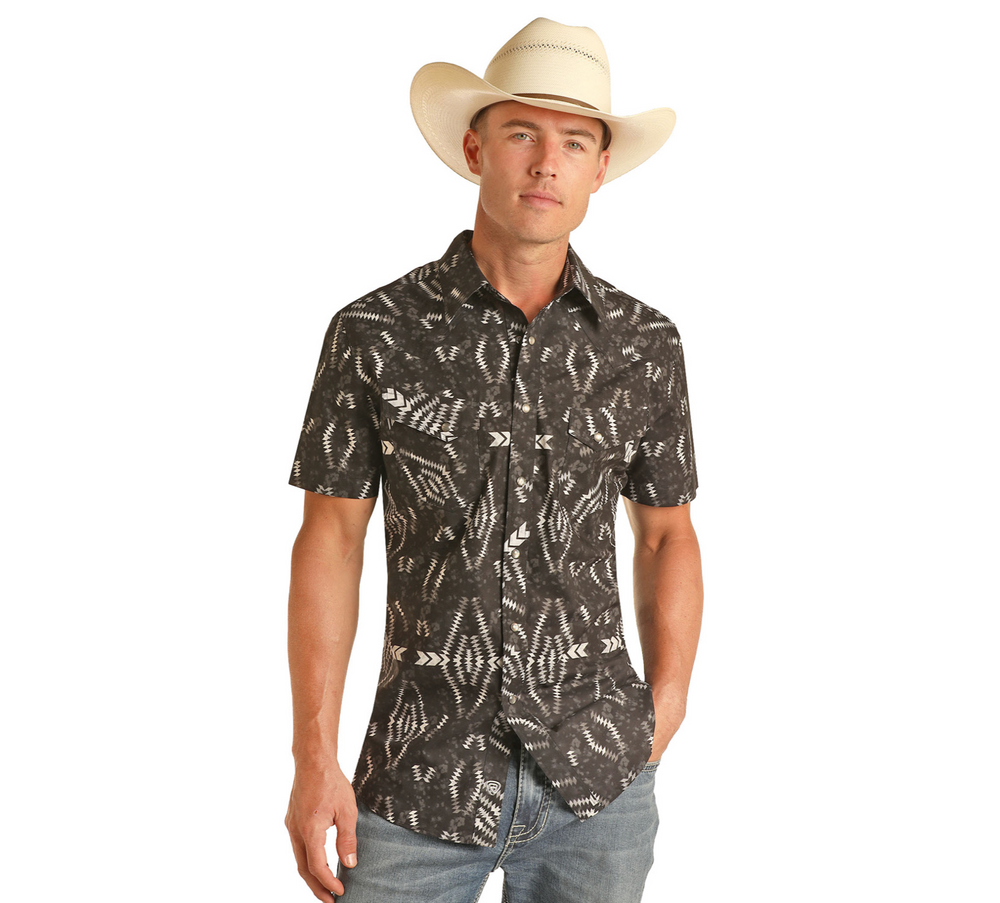 B1S3309 -  Rock&Roll Denim Men's SS Snap Shirt