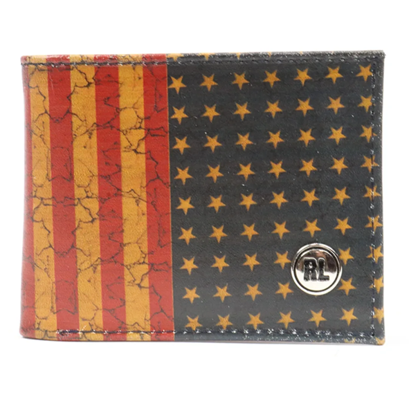 W-139 - Rockin Leather Bi-Fold Wallet - Distressed American