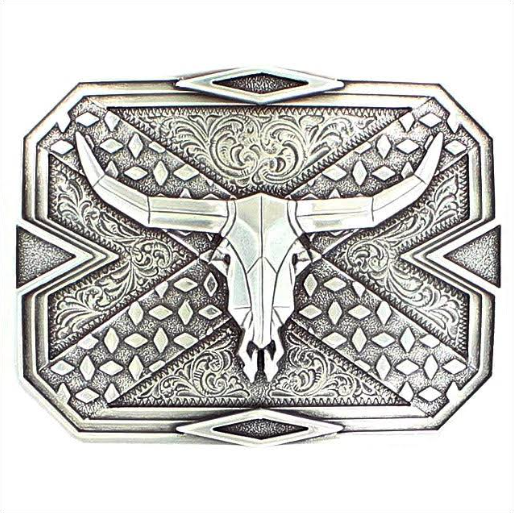 37680 - Nocona Belt Co. - Silver Steer Buckle