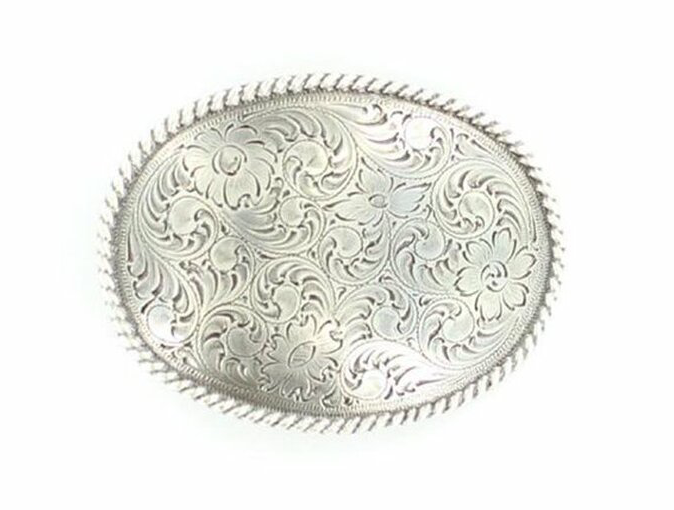 37222 - Nocona Belt Co. - Antique Silver Scroll Buckle